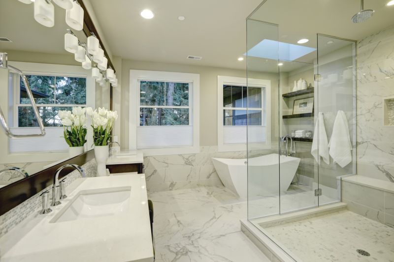 Glass Shower with Seating