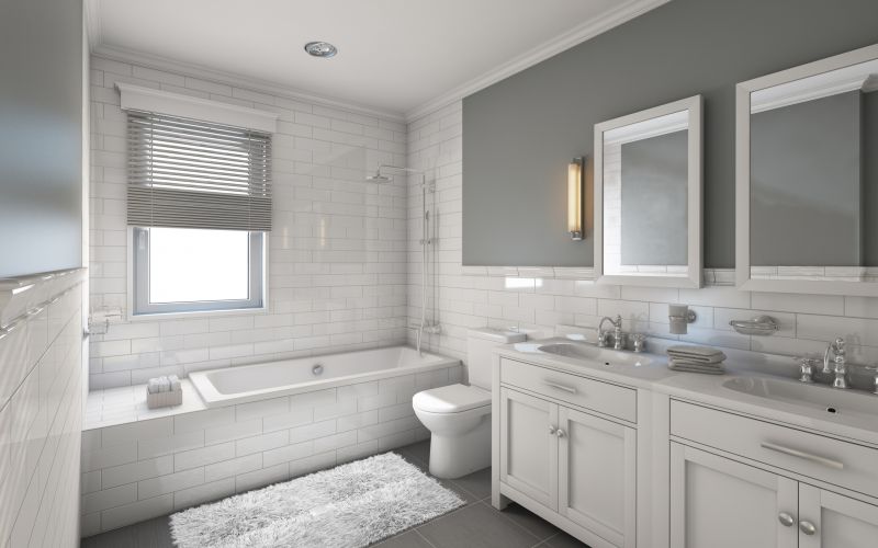 Finished Bathroom with Modern Fixtures